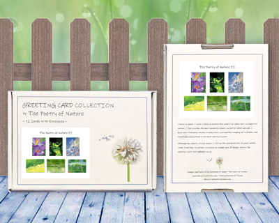 Poetry of Nature II Greeting Card Collection - peaceful, beautiful, nature zen cards with poems